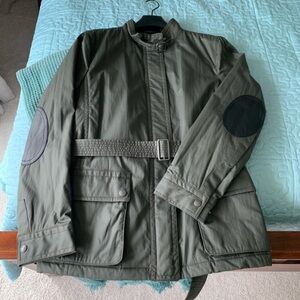 Coach Waxed Belt Hack Utility Jacket Leather Details